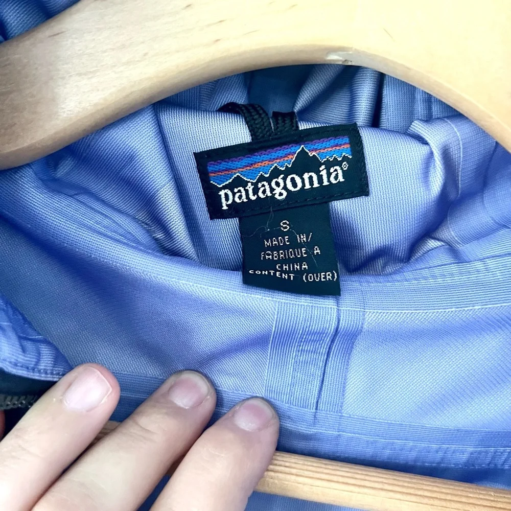 Patagonia Vintage 90s Stretch Triolet‎ Jacket Gray Nylon Waterproof Size Small